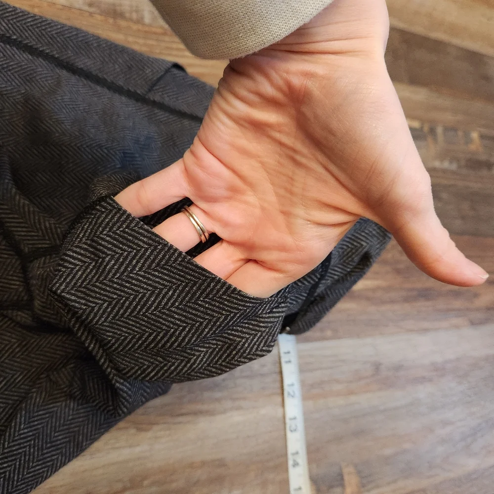 Lululemon Pace Rival Crop Giant Herringbone Black Heathered Black / Black Size 6
